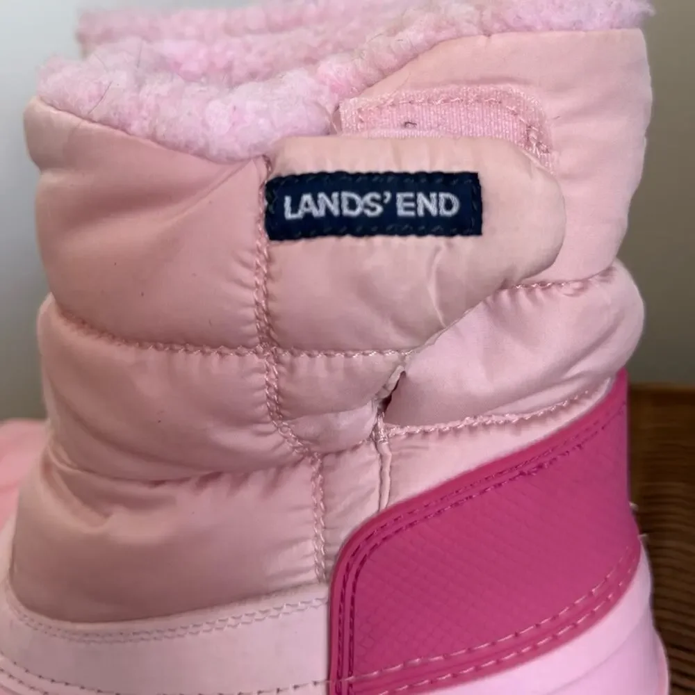 Lands’ End Pink Insulated Winter Snow Boots – Youth 4 (EU 36) – EUC